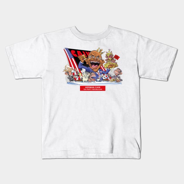 Herman Cain Kids T-Shirt by PLAYDIGITAL2020